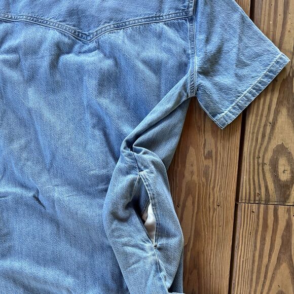 NWOT Levi's Louisa Short Sleeve Denim Mini Shirt Dress - Snap Front - Sz Small - Picture 6 of 10